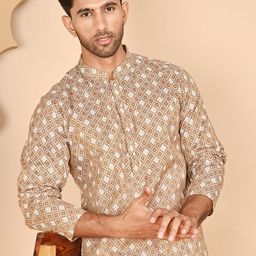 Anouk Rustic Men Geometric Printed Kurta-27