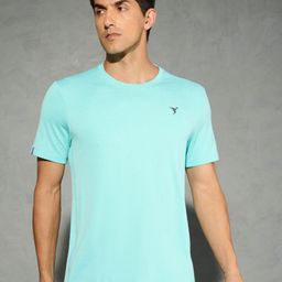 Technosport Men Solid Slim Fit Round Neck Double Cool Sports T-shirt-image-9