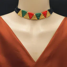 COLOUR OUR DREAMS Gold-Plated Brass Mangalsutra-21
