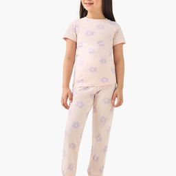 Juniors by Babyshop Girls Floral Printed Pure Cotton T-Shirt & Trousers Clothing Set-picture-32