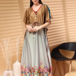 FABINALIV Printed Maxi Nightdress-image-12