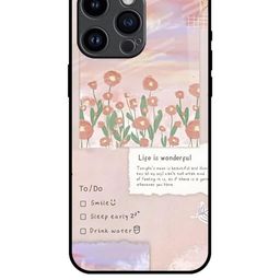 QRIOH Floral Printed iPhone 14 Pro Max Back Case Mobile Accessories-image-35