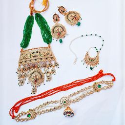 NIKYANKA Gold Plated Crystals Jewellery Set-picture-1