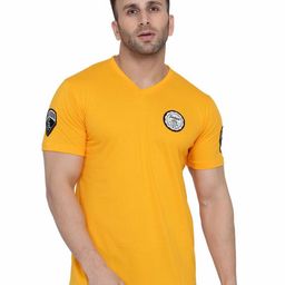 BEYOU FASHION V-Neck Slim Fit Cotton T-shirt-picture-47