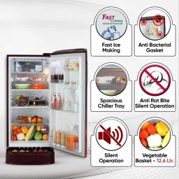 lg 185 l Direct Cool Single Door 5 Star Refrigerator with Base Drawerwith Smart Inverter Compressor, Fast Ice Making image 3