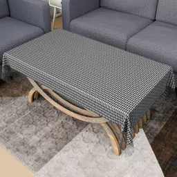 Aura Grey Check Waterproof 4-Seater Rectangle 1.42 m x 0.98 m PVC Table Cover-33