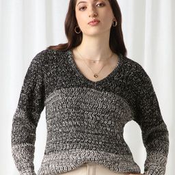 Globus Women Self Design V-Neck Pullover-picture-21