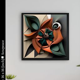 SOWPEACE Grey & Maroon 1 Piece Canvas Abstract Wall Photographs-8