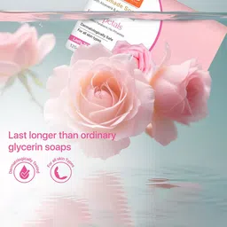 TULIPS Set Of 3 Tulips Soap With Aloe Fresh, Rose Petals & Chandan Kesar-125g image 4