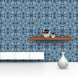 ArtzFolio Printed UV-Resistant Anti-Bacterial Blue Stone Pattern Peel & Stick Wallpaper-image-1