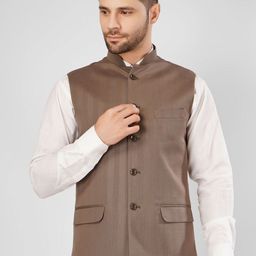 Wintage Striped Nehru Jacket-image-63