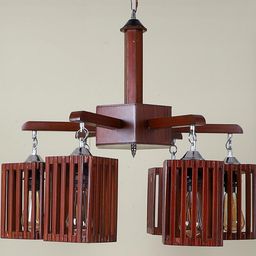 Deco Home Brown Wood Ceiling Lamp-41