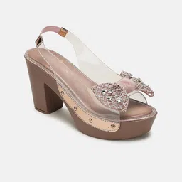 Marc Loire Women Embellished Block Heel Sandals-image-86