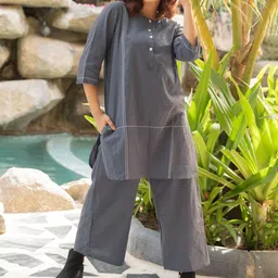 Kwatchi Printed Pure Cotton Tunic With Trousers Co-Ords-image-39