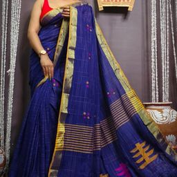 Ruuprekha Zari Pure Cotton Khadi Saree-image-75