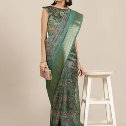 DIVASTRI Floral Silk Cotton Saree-picture-43