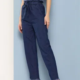 CORSICA Women Navy Blue Cotton Stretchable Jeans-picture-15