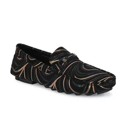 LEEPEETER Men Woven Design Round Toe Formal Loafers-image-83