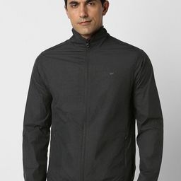 Peter England Casuals Mock Collar Open Front Jacket-picture-22