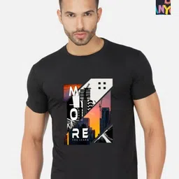 GLOBAL NOMAD Men 2 Printed Bio Finish Applique T-shirt-image-94