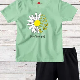 TRIANGLETEES Unisex Kids Printed T-shirt with Shorts-picture-32