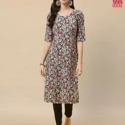 HERE&NOW Women Pack Of 2 Ethnic Motifs Printed Crepe Kurta-image-58