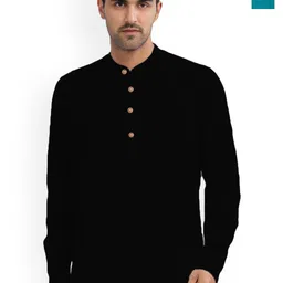 univibe Selection Of 2 Mandarin Collar Pure Cotton Straight Kurtas-image-81