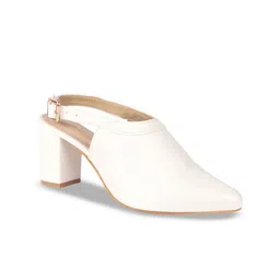 FAUSTO Women Pointed Toe Block Heel Sandals-35
