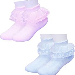 NESKA MODA Girls Pack Of 2 Ankle Length Socks-picture-9