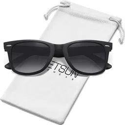 Arzonai Unisex Black Lens & Black Wayfarer Sunglasses with UV Protected Lens-image-70