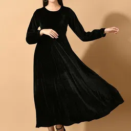 Sangria Women Fit & Flare Maxi Dress-picture-38