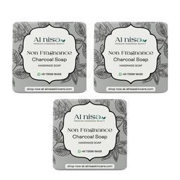 Al Nisa Set Of 3 Charcoal Handmade Soap- 100 g Each-28