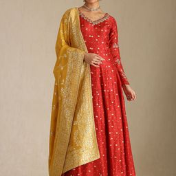 Soch Ethnic Motifs Print Maxi Dress-image-10