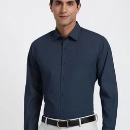 Peter England Slim Fit Printed Pure Cotton Formal Shirt-image-72