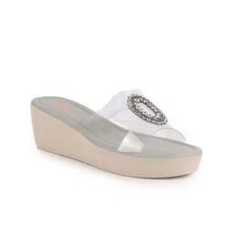 FAUSTO Women Embellished PU Wedge Sandals-18
