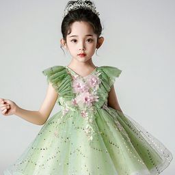 LULU & SKY Floral Flutter Sleeve Fit & Flare Mini Dress-picture-58