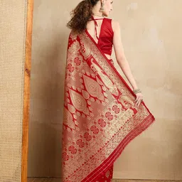 Shreyansh creation Ethnic Motifs Zari Pure Silk Banarasi Saree-picture-35