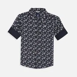 Allen Solly Junior Boys Slim Fit Ethnic Motifs Printed Pure Cotton Casual Shirt-image-85