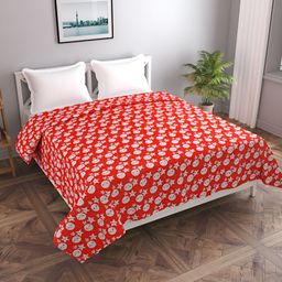 MORADO Red & White Printed 190 GSM Single Bed Duvet Cover With Zipper-picture-28