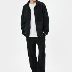Koton Men Bomber with Embroidered Jacket-32