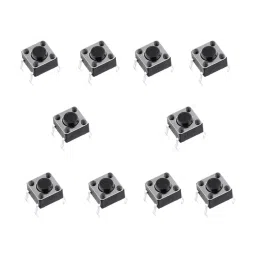 12x12x7.3mm Tactile Push Button Switch(Pack of 10) image 1