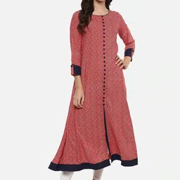 IKRASS Women Geometric Printed Anarkali Kurta-28