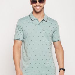 UNIBERRY Men Printed Polo Collar T-shirt-image-53