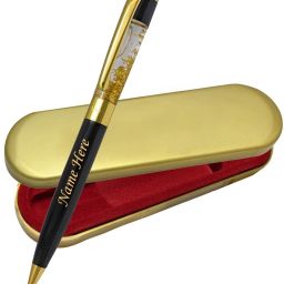 Name Print Pen in Golden Gel Filled Cap Brass Ball Pen-image-45