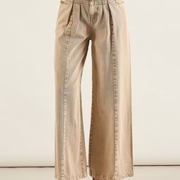 SASSAFRAS Women Wide Leg High-Rise Cotton Jeans-picture-35
