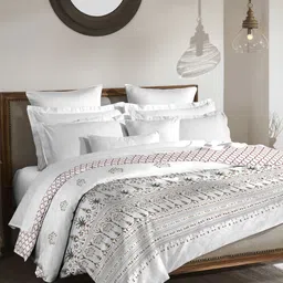 MYTRIDENT White & Green Floral Printed AC Room 150 GSM Double Bed Comforter-11