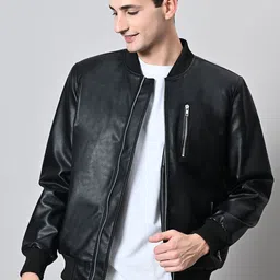TBOJ Men Leather Lightweight Biker Jacket-picture-50