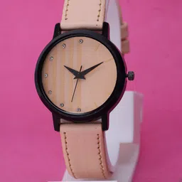 VIRAKTI Women Brass Dial & Leather Wrap Around Straps Analogue Watch G-05-CRAEM-P-image-78