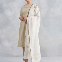 Fabindia Embroidered Cotton Silk Dupatta-picture-27