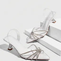 PURPLEHUNT Embellished Kitten Sandals-picture-27